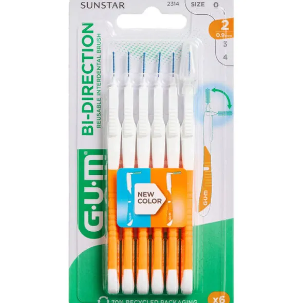 GUM BI-DIRECTION MELLEMRUMSBØRSTER (0,9 MM)
