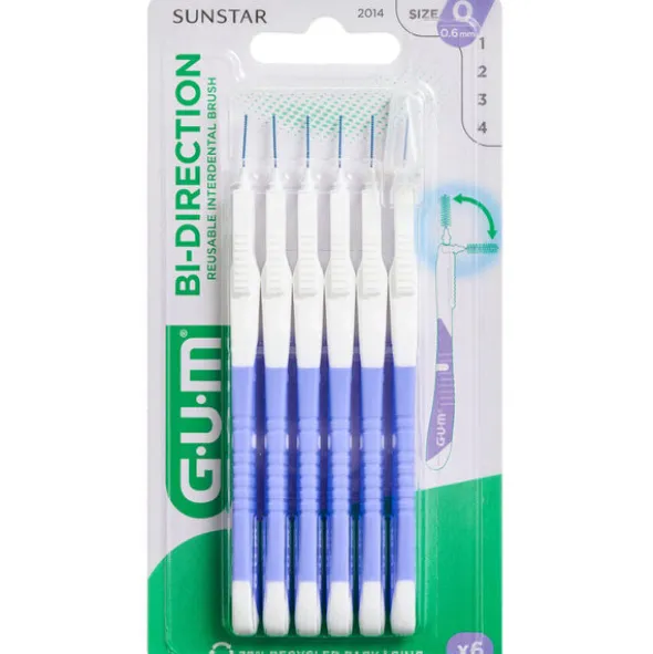 GUM BI-DIRECTION MELLEMRUMSBØRSTER (0,6 MM)