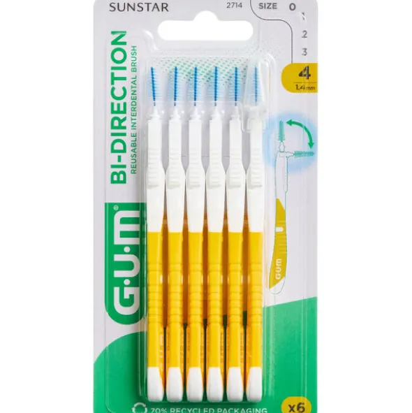 GUM BI-DIRECTION MELLEMRUMSBØRSTER (1,4 MM)
