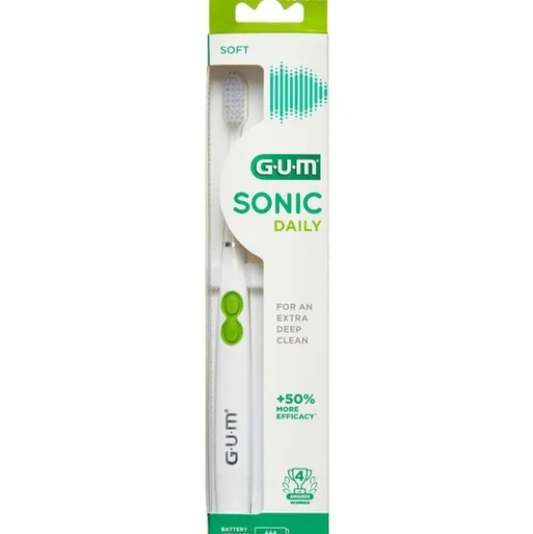 GUM SONIC DAILY TANDBØRSTE (HVID)
