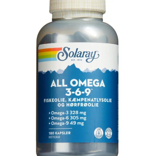 SOLARAY ALL OMEGA 3-6-9 KAPSLER (180 STK)