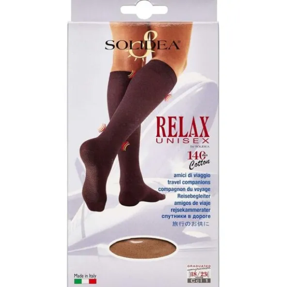 SOLIDEA RELAX UNISEX COTTON KNÆSTRØMPER (M/NATUR/LUKKET)