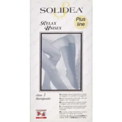 SOLIDEA RELAX UNISEX THERAPEUTIC STRØMPE (NATUR MED ÅBEN TÅ STR. L)