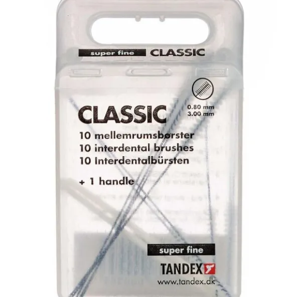TANDEX CLASSIC MELLEMRUMSBØRSTE (SORT)